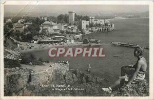 Postcard Modern Napoule The Beach and the Chateau