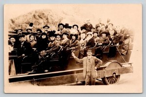 RPPC   US Navy Sailors on Tour Bus     Postcard