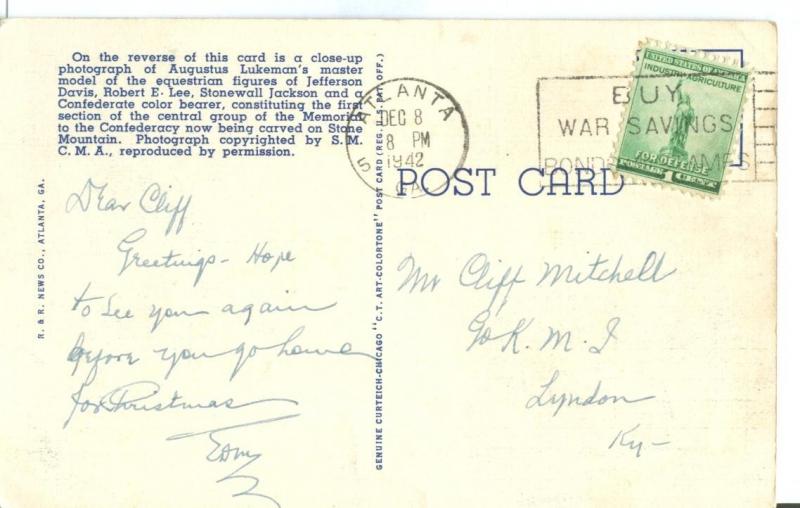 Davis, Lee, Jackson & Color Bearer in Master Model 1942 used