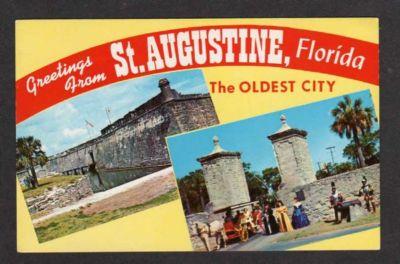 FL Greeting from ST AUGUSTINE FLORIDA Old City Gates PC