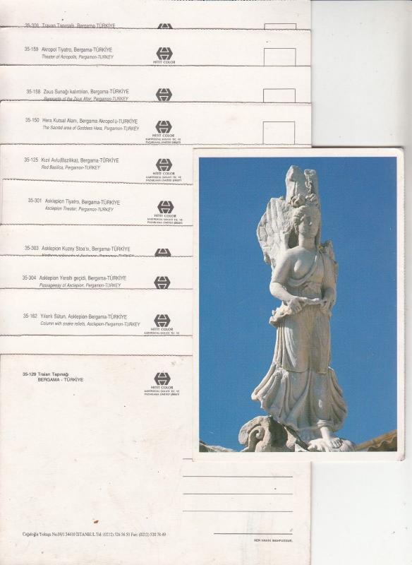 Lot 12 postcards all BERGAMA Turkey