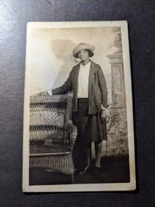 Mint USA RPPC Postcard Black Flapper Girl