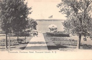 Thousand Islands  New York Frontenac Hotel, Promenade, Sepia Tone Linen PC U8157