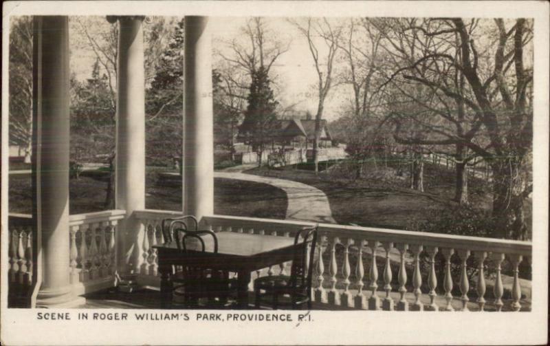 Providence RI Roger Williams Park c1905 Real Photo Postcard