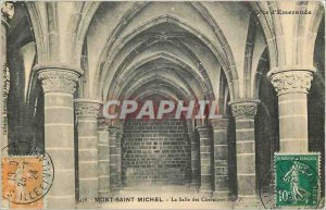 'Old Postcard Mont Saint Michel Knights'' Hall'