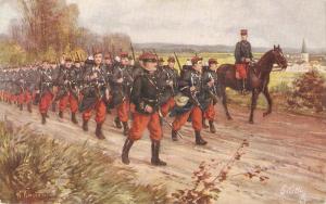 N. Beraud. The French Army. The Infantry. Horse Tuck Oiette PC # 8696