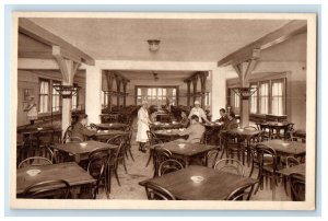 c1910 DIning Room Student Dormitory in Prague Czech Republic Postcard