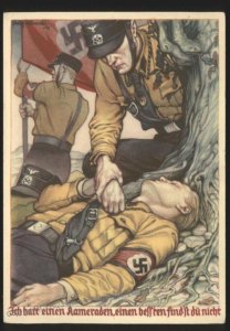 3rd Reich Germany 1932 SS Gruppe Ost Werbepostkarte Nr4 Propaganda Postca 112339