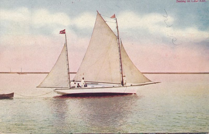 Beautiful Sailboat Sailing on Beautiful Lake Erie - Perhaps near Ohio - DB