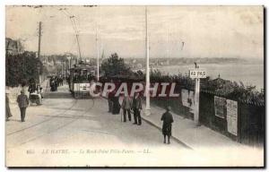 Old Postcard THE Haver Le Rond Point Tramway Felix Faure