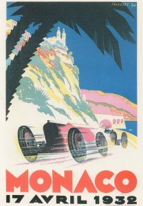 Monaco Grand Prix 1932 Motor Race Racing Poster Postcard