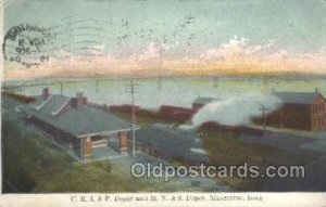 CR I and P Depot, Muscatine, IA, Iowa, USA Train Railroad Station Depot 1909 ...