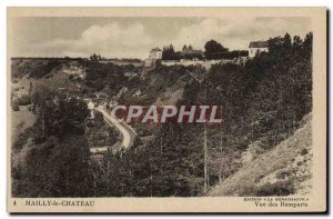 Old Postcard Mailly Le Chateau ramparts View