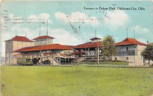 J67/ Oklahoma City Postcard c1910 Entrance to Delmar Park Trolley 270