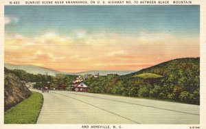 Vintage Postcard Sunrise Swannanoa U.S. Highway 70 Asheville North Carolina SC
