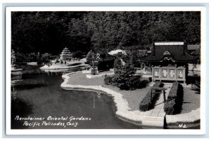 View Of Bernheimer Oriental Gardens Pacific Palisades CA RPPC Photo Postcard