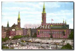 Postcard Ancient Copenhagen Place of City Hotel