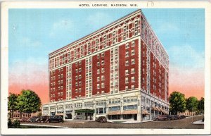 Postcard WI Madison Hotel Loraine  Schroeder Hotels