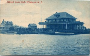 Postcard NJ Wildwood Crowds at Wildwood Yacht Club 1912 M36