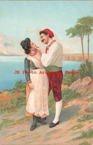 Italian Romantic Couple in Native Ethnic Costume