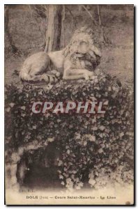 Old Postcard Dole Cour-Saint-Maurice Lion