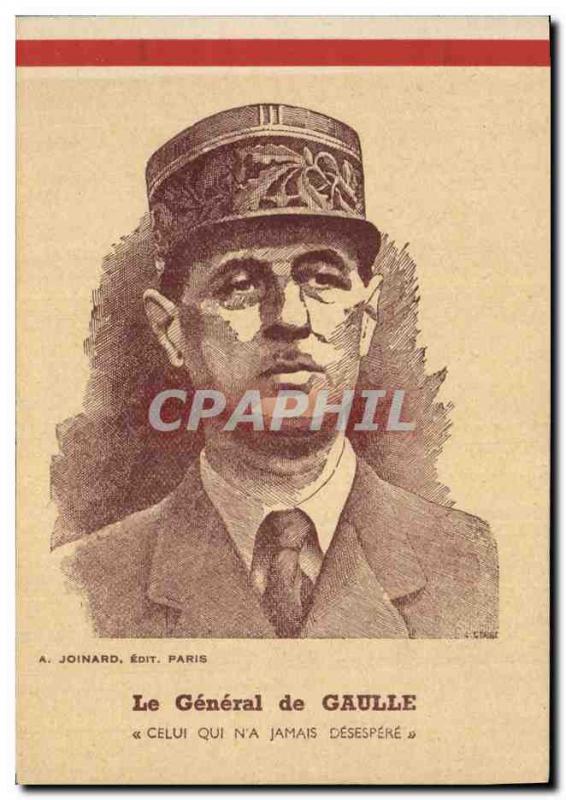 Postcard Modern Army General de Gaulle