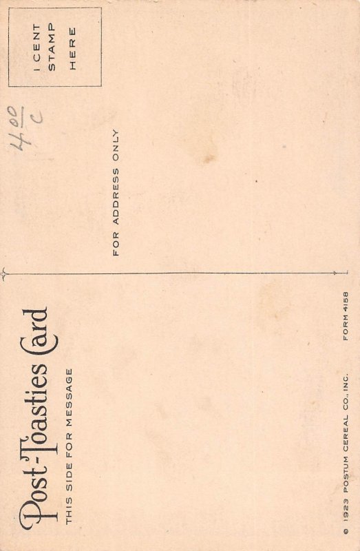 J76/ Advertising Postcard c1930 Post Toasties Cereal Corn Flakes Child 143