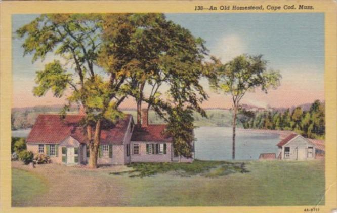 Massachusetts Cape Cod An Old Homestead 1952 Curteich