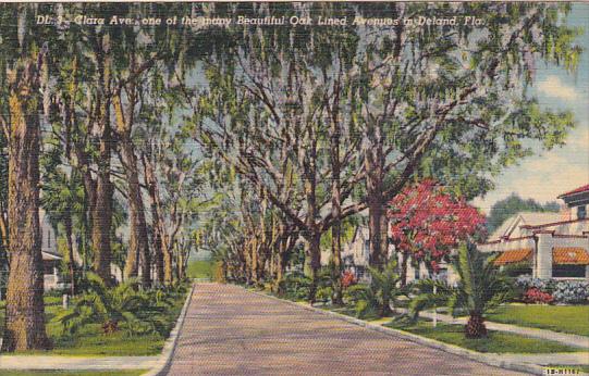 Clara Avenue Deland Florida 1943 Curteich