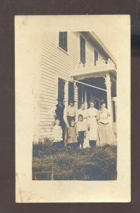 RPPC URSA ILLINOIS 1911 RESIDENCE FAMILY VINTAGE BROWN REAL PHOTO POSTCARD