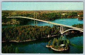Fall Colors, Thousand Islands International Bridge, St Lawrence River Postcard
