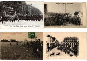 MILITAIRE MILITARY GUERRE RUSSIAN ARMY IN FRANCE 14 CPA + 5 TRADE CARDS