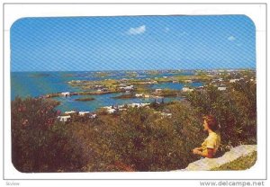 Gibbs Hill view of Bermuda Island, Hamilton, Bermuda,  40-60s