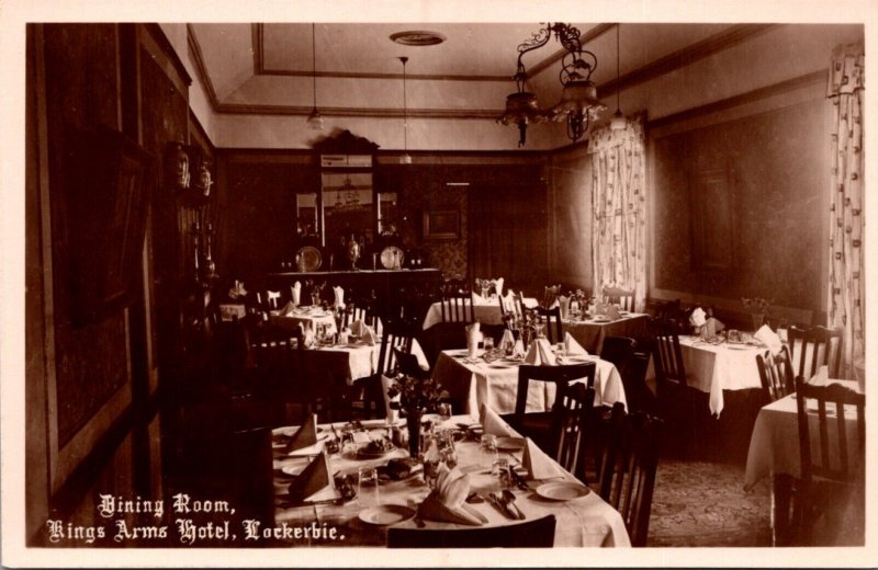 Scotland Lockerbie Kings Arm Hotel The Dining Room Real Photo