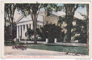 Glimpse Of The Masonic Temple, Watertown, New York, PU-1910