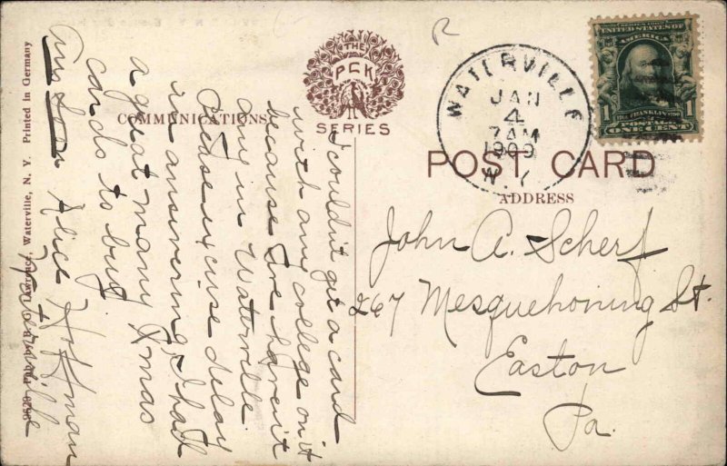 Waterville New York NY Eastern Star Home Masons Masonic c1910 Postcard