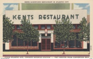 ATLANTIC CITY , New Jersey, 1930-40s; Kent's Downtown Restaurant