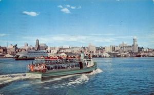 SEATTLE WASHINGTON WATERFRONT~SEATTLE HARBOR TOURIST CRUISE~1962 PSMK POSTCARD