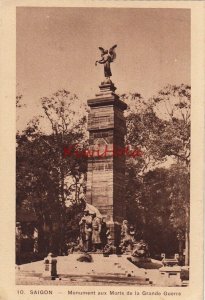 Postcard War Monument Saigon (Ho Chi Minh City) Vietnam