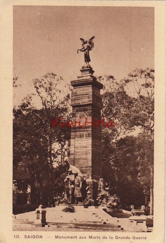 Postcard War Monument Saigon (Ho Chi Minh City) Vietnam