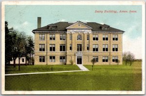 1914 Dairy Building Ames Iowa IA Green Grounds Building Posted Postcard