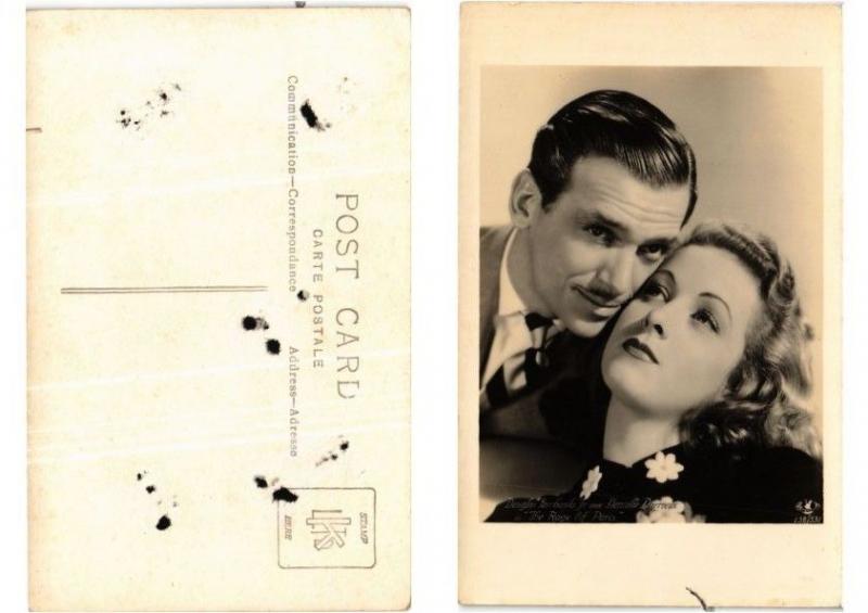 CPA Douglas Fairbanks Jr and Danielle Darrieux FILM STAR (399258)