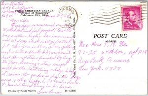 1965 First Christian Church of Tomorrow Oklahoma City Oklahoma Posted Postcard