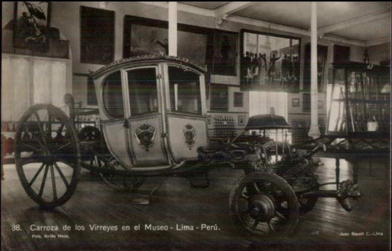 Lima Peru Carroza de los Virreyes Museo c1910 Real Photo Postcard