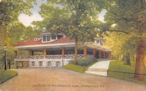 Springfield Illinois c1910 Postcard Pavilion in Washington Park