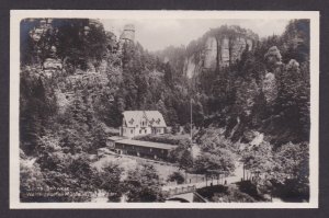 Vintage postcard Waltersdorfer Muehle Kirnitzsch valley Hohnstein Germany
