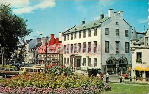 Postcard Modern Quebec Canada Picturesque corner of Quebec Place d'Armes