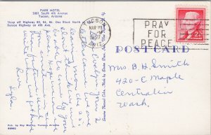 Park Motel Tucson AZ Arizona 1950s Ray Manley Vintage Postcard H1 