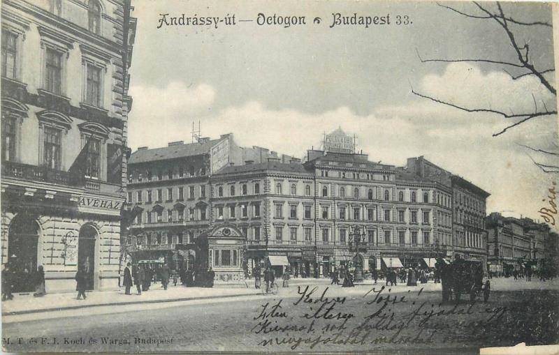 Hungary Budapest 1908 Octogon Andrassy avenue