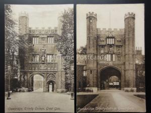 Cambridge 2 x Trinity College Great Gate FROM BOTH SIDES c1910 by F.Frith